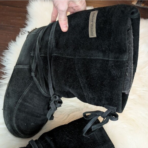 Steger Mukluks Moosehide Ojibwa Black Winter Boots Made in USA 8 / 9 - Picture 6 of 9
